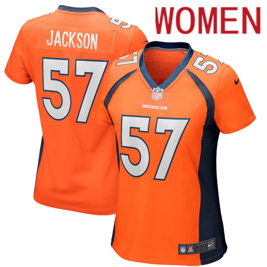 Women Denver Broncos #57 Tom Jackson Nike Orange Game Retired Player NFL Jersey